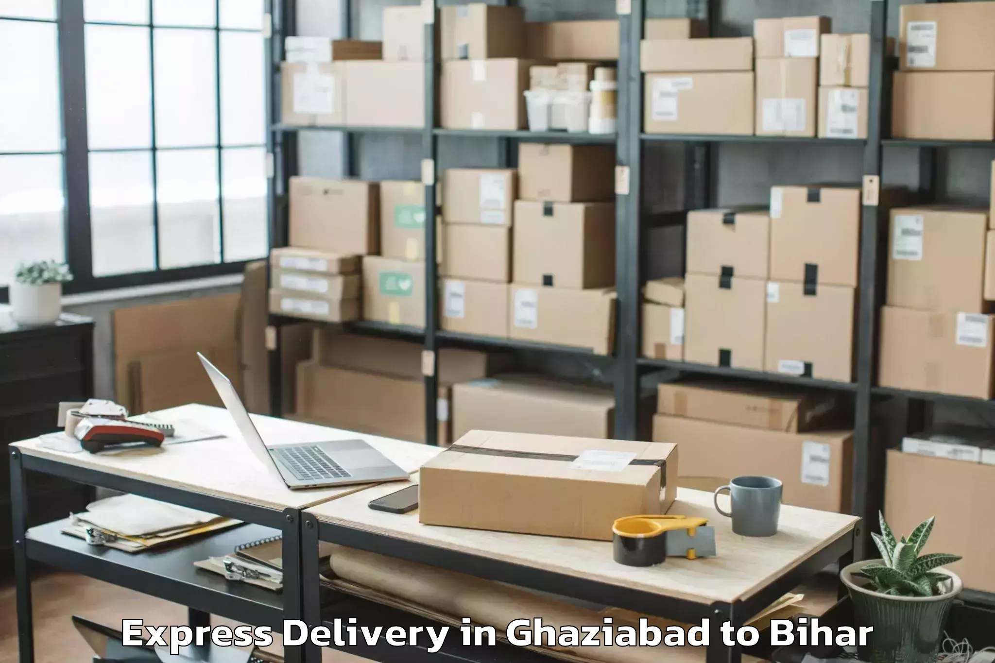 Top Ghaziabad to Bairgania Express Delivery Available